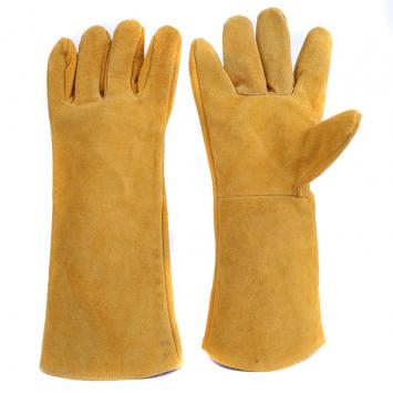 14 Inch Cotton Lining Premium Welding Leather Gloves