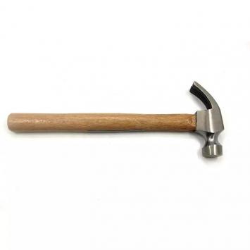 16 OZ wooden handle fine polishing carbon steel claw hammer