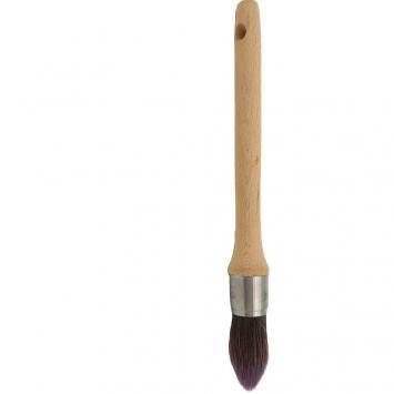 Cheap Customizable  Round Head Wood Handle Paint Brush for Furniture Wall Painting
