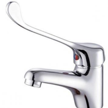 Long handle basin faucet