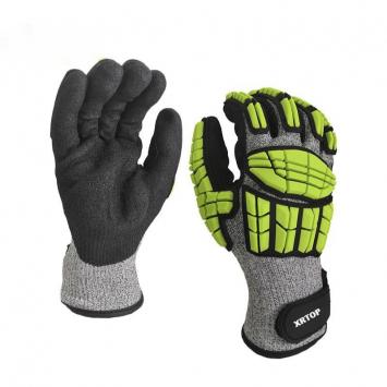 Popular type TPR anti-impact mechanic gloves CE EN388 4X44FP