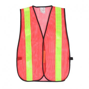 Orange Mesh Fabric Reflective Safety Vest 