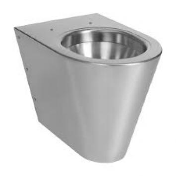 Stainless steel floor-standing toilet